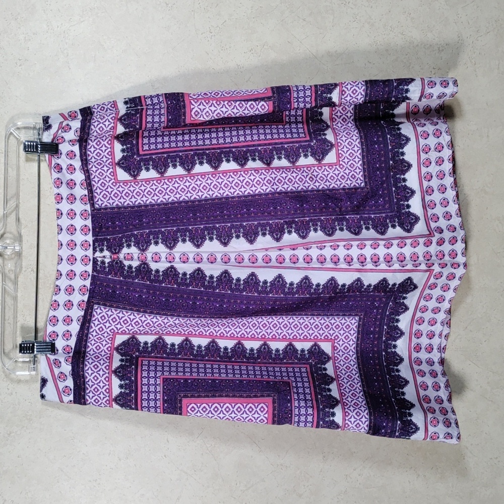 2/$10 05128 Coupe Collection purple and pink lined skirt M NWT